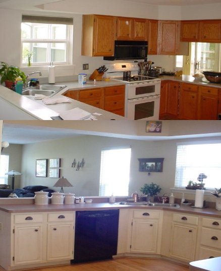 Chalk Painted Kitchen Cabinets Before And After | Wow Blog